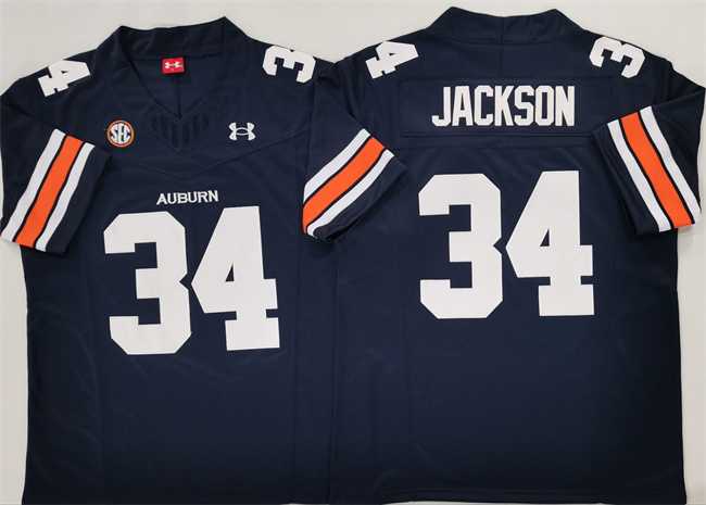 Men%27s Auburn Tigers #34 Bo Jackson Navy 2024 F.U.S.E. Limited Stitched Jersey